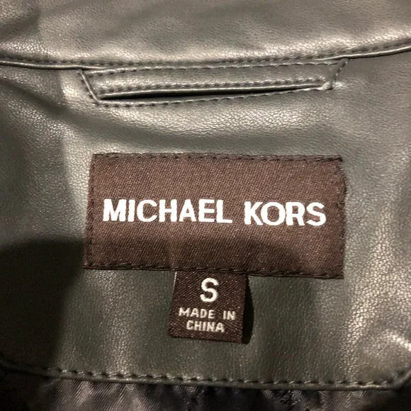 Michael Kors Perforated Vegan Leather Moto Jacket - Picture 6 of 6